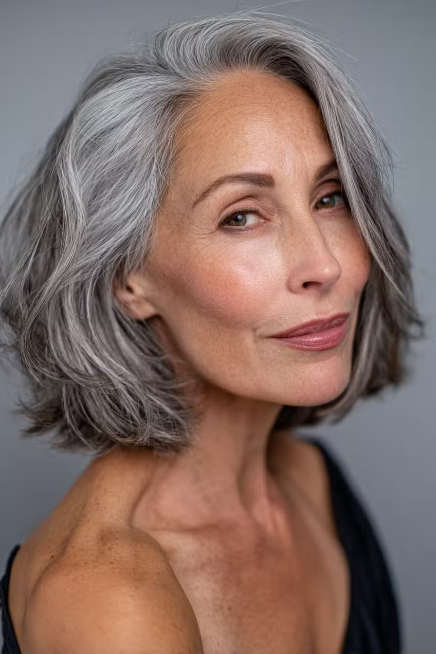 Gestufte Bob-Frisuren für Frauen über 50
